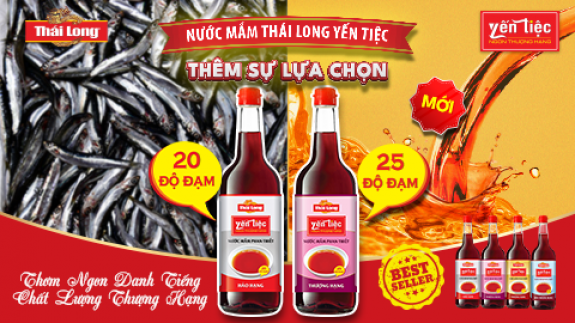 THÊM SỰ LỰA CHỌN MỚI – NƯỚC MẮM PHAN THIẾT THÁI LONG YẾN TIỆC 25N và 20N 650ML